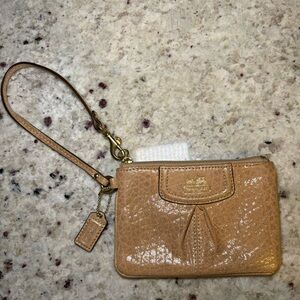 Coach Pink & Gold Wristlet/Clutch